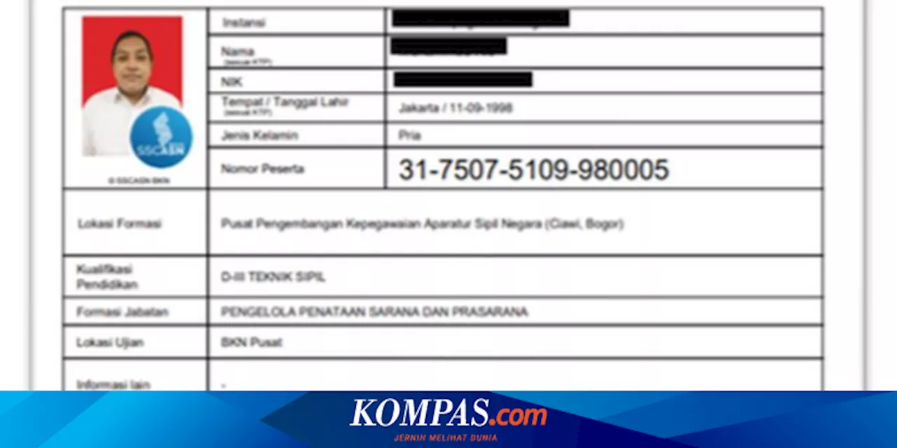 Terakhir 15 Oktober, Berapa Ukuran Kartu Ujian SKD CPNS 2024?