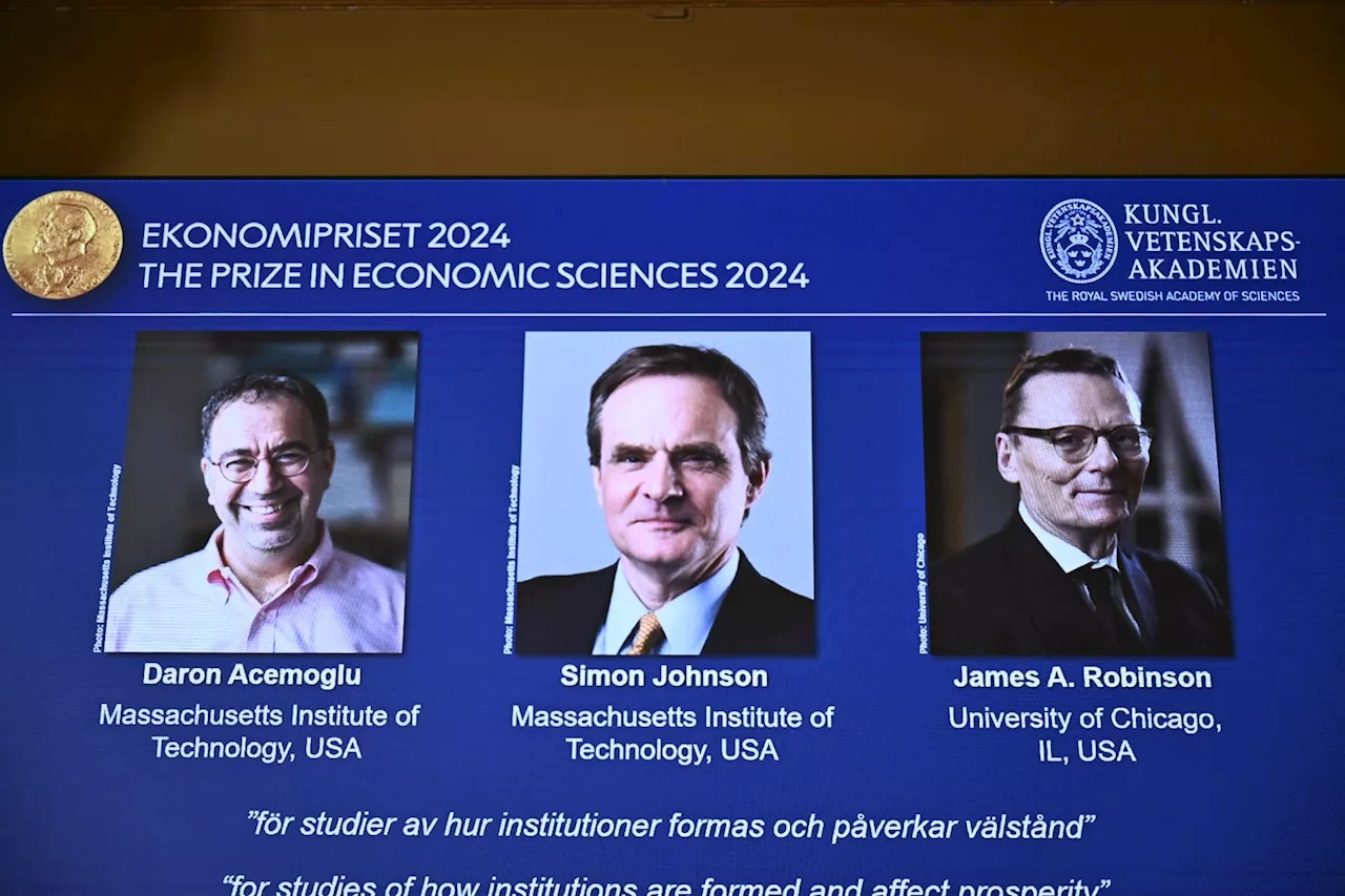 Nobel d'économie: un trio récompensé pour leur recherche sur les inégalités de richesses entre pays