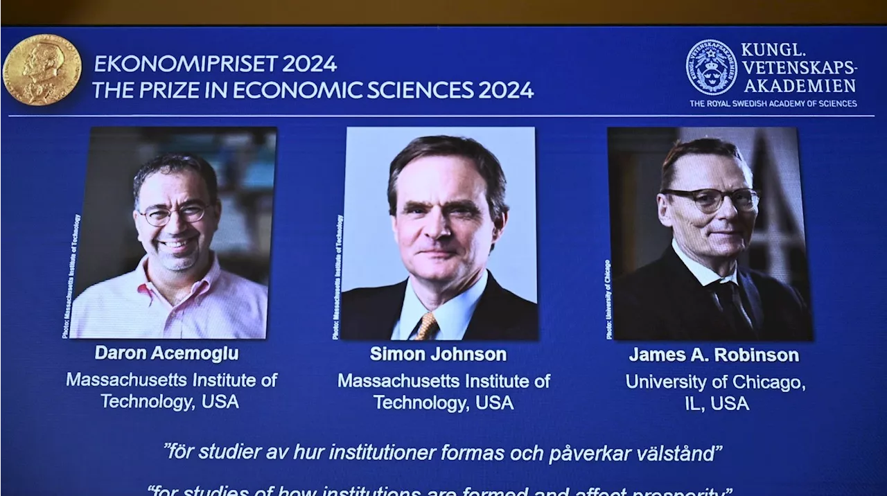 Nobel d'économie : un trio récompensé pour leur recherche sur les inégalités de richesses entre pays