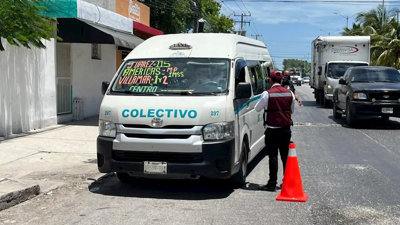 IMOVEQROO cancelará licencia de conducir a chofer de combi que arrolló a motociclistas en Cancún