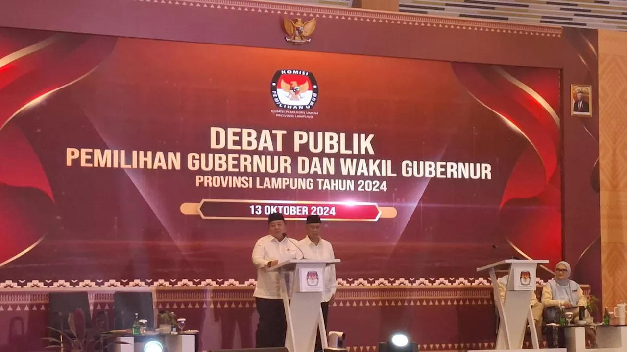 Debat Cagub Lampung, Arinal-Sutono Janji Bangun Jalur Kereta dari Pelabuhan Bakauheni ke Palembang