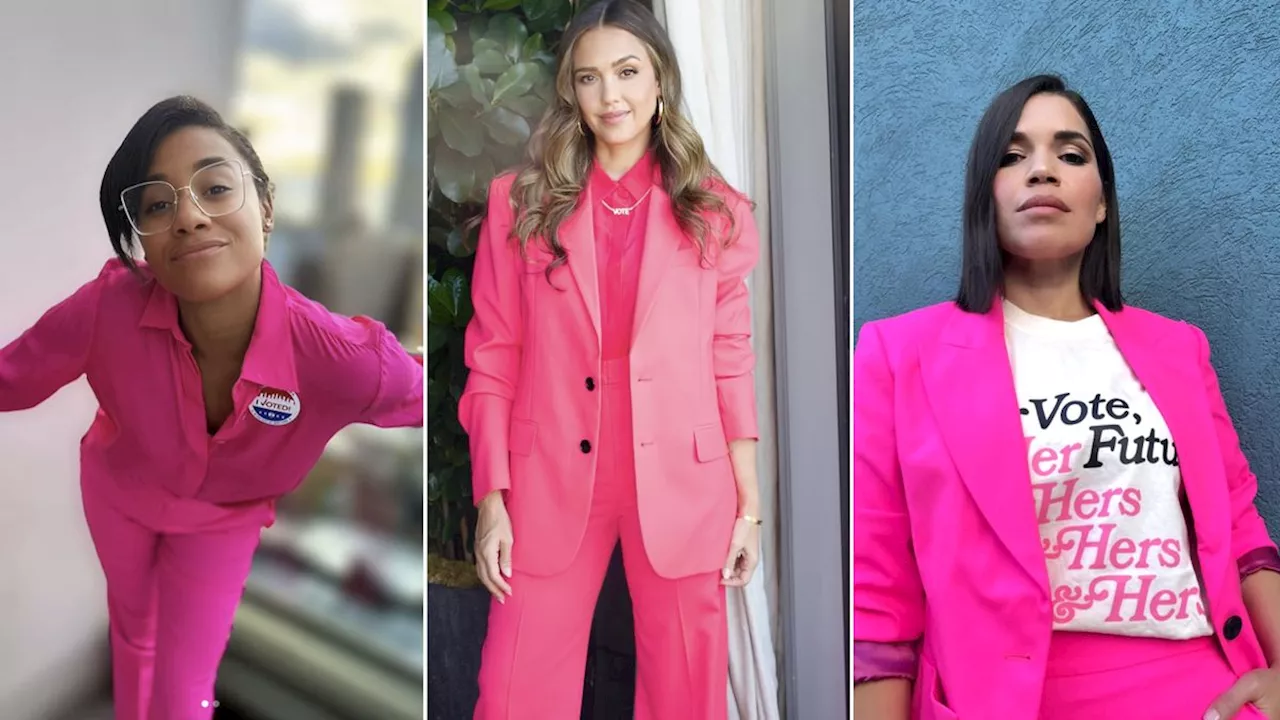 Why Celebrities Want You to Wear Pink to the Polls