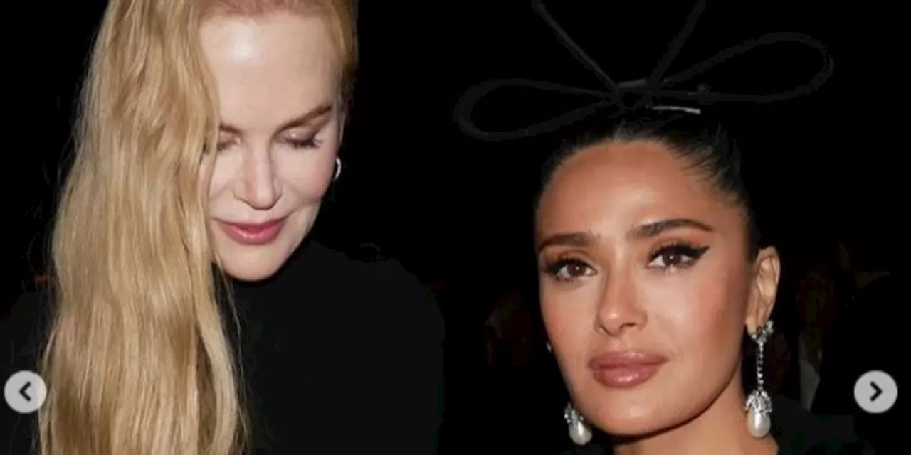 Bizarrer Streit: Nicole Kidman stösst Salma Hayek bei Mode-Event weg