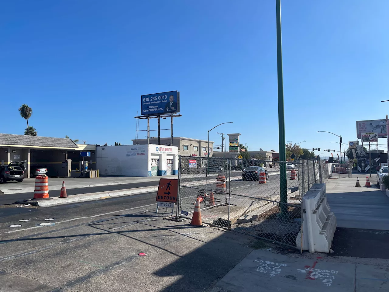 Traffic detours as construction continues on University Avenue Street project in City Heights