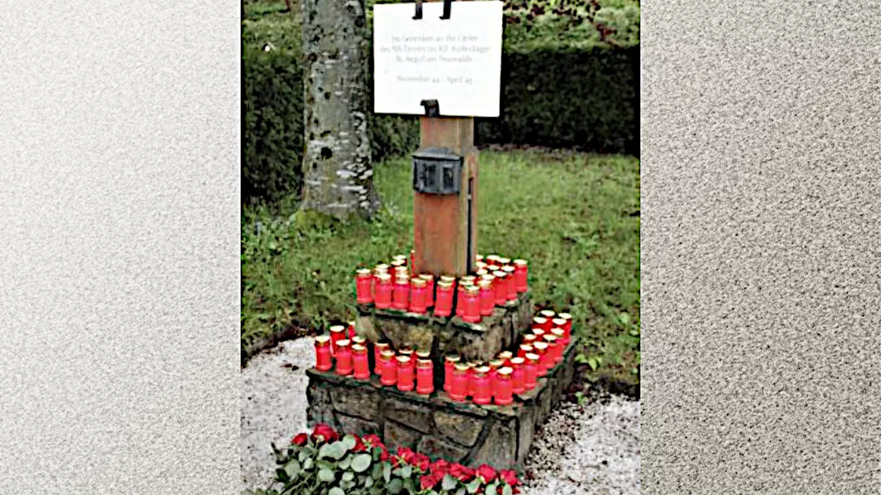 Enthüllung der Außenlager-Stele in St. Aegyd