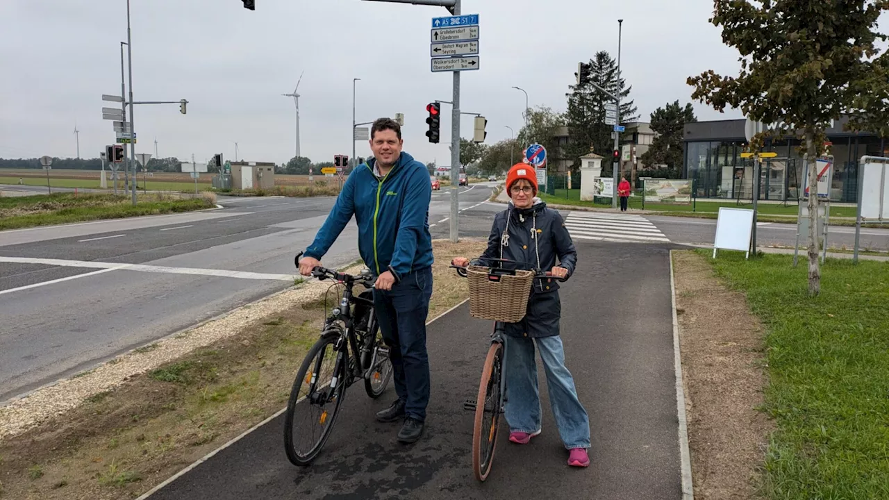 Radfreundliches Pillichsdorf: Neuer Weg entlang der Wiener Straße