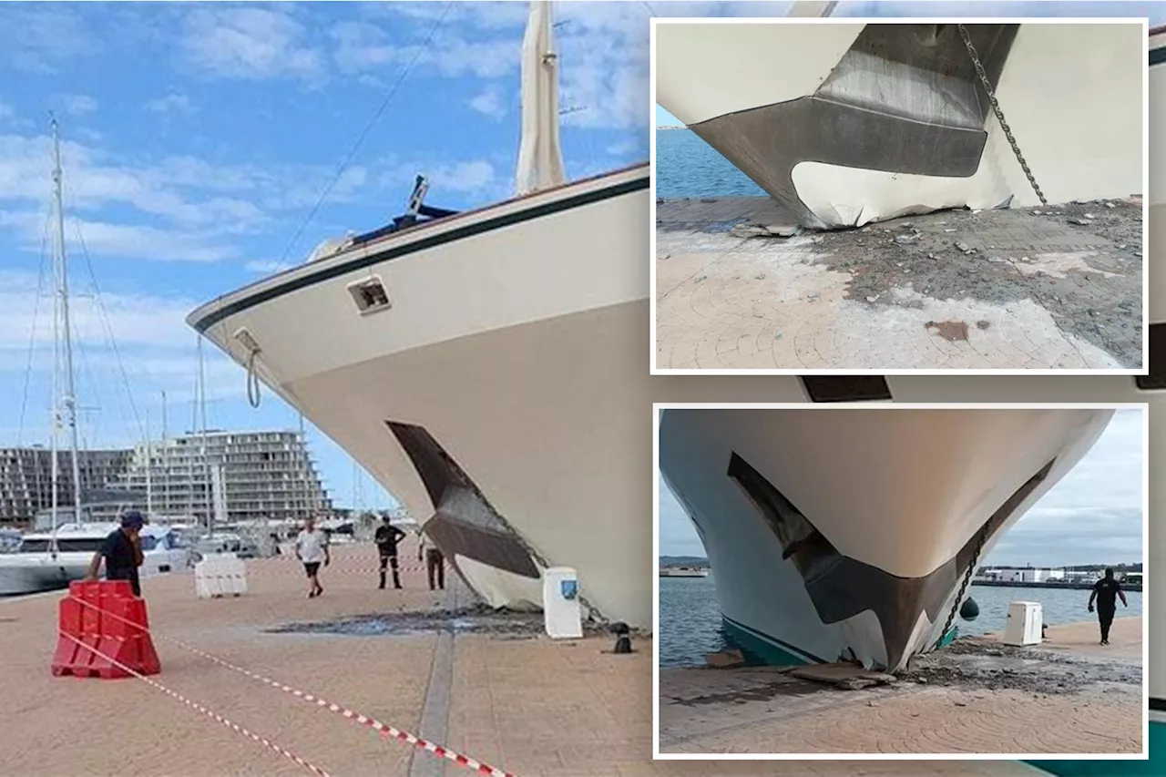 Saudi prince’s superyacht once owned by Trump and featured in Bond movie crashes into dock