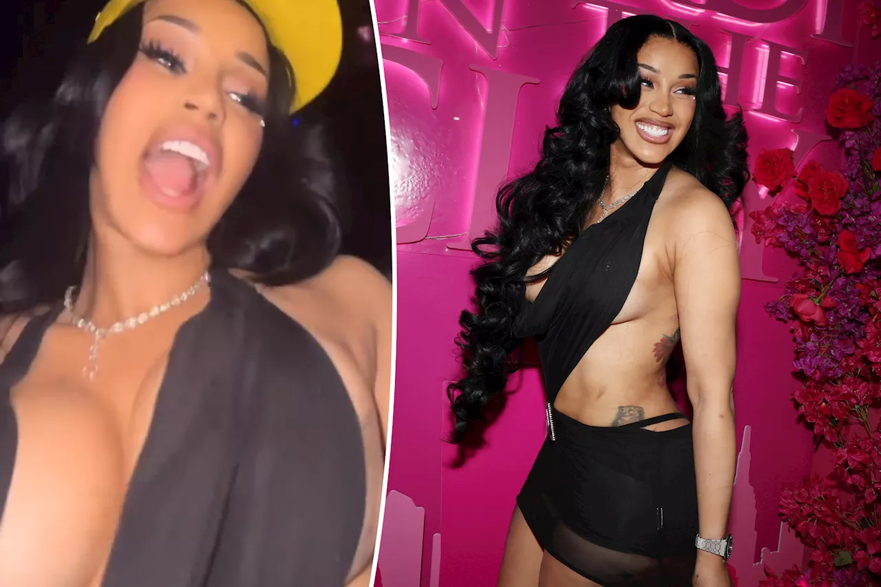 Cardi B twerks in barely-there mini dress while celebrating 32nd birthday after Offset split