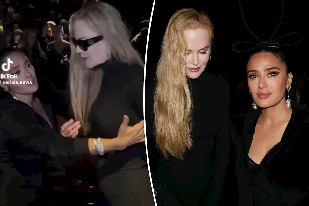 Unbothered Salma Hayek posts photo with Nicole Kidman after 'rude' fashion show moment