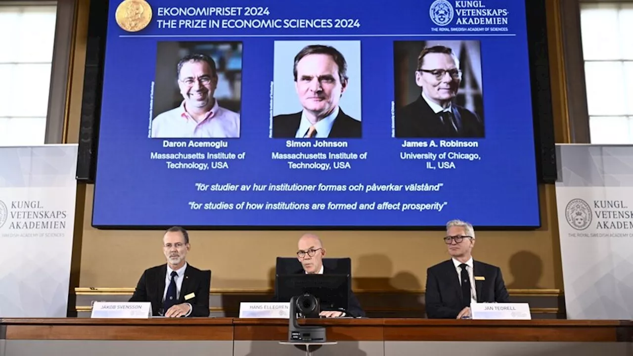 Premio Nobel de Economía 2024 para una investigación sobre las diferencias de prosperidad entre naciones