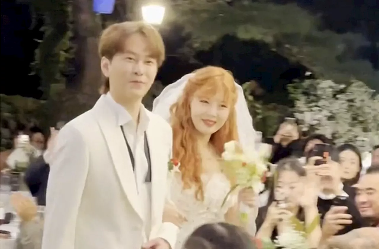 K-pop idols Hyuna and Yong Jun-hyung wed in private ceremony