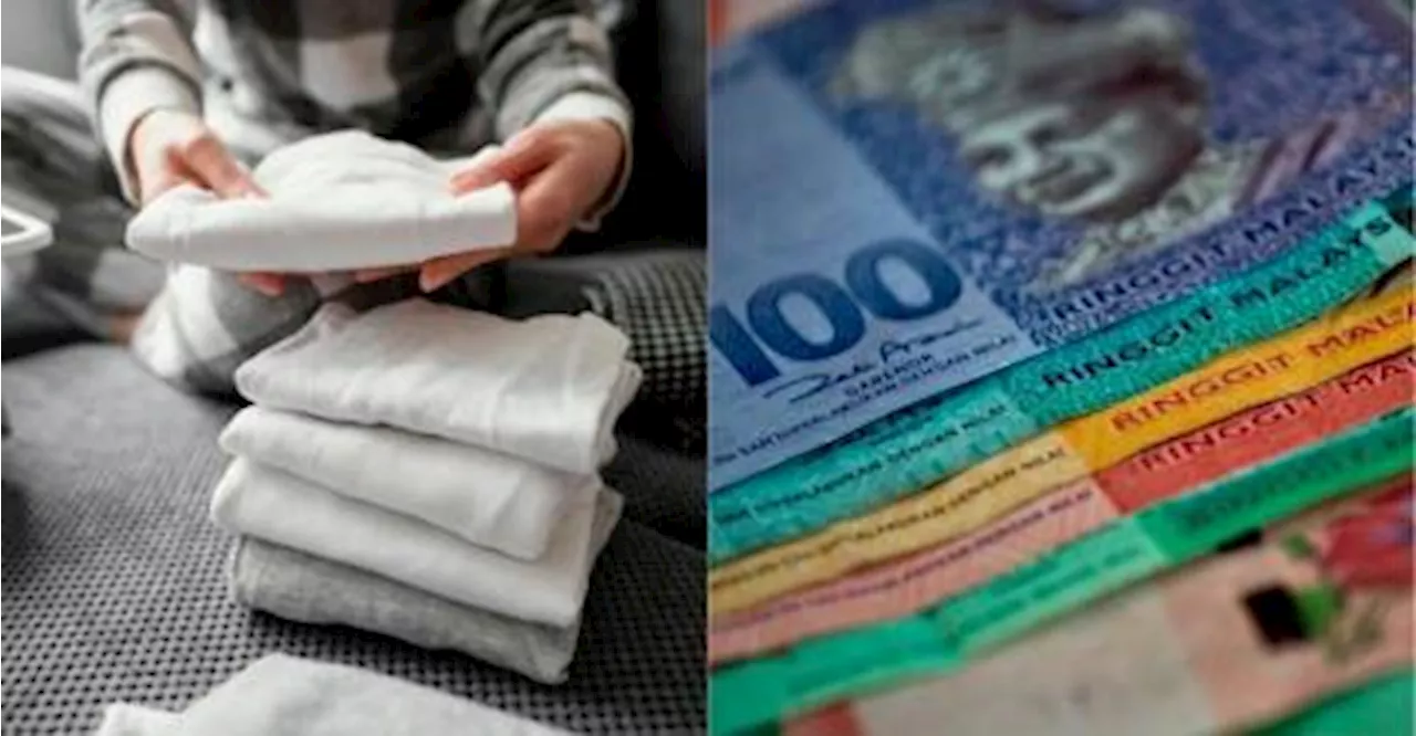 Woman claims she earns up to RM700 a week folding clothes