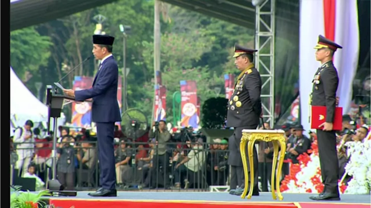 Presiden Jokowi Beri Tanda Kehormatan Nugraha Sakanti ke Tujuh Satker Polri