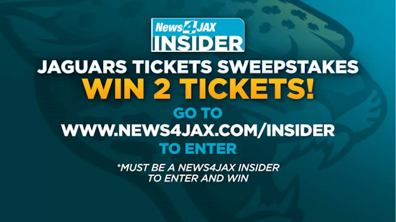 🔒News4JAX Insider Jaguars Tickets Sweepstakes