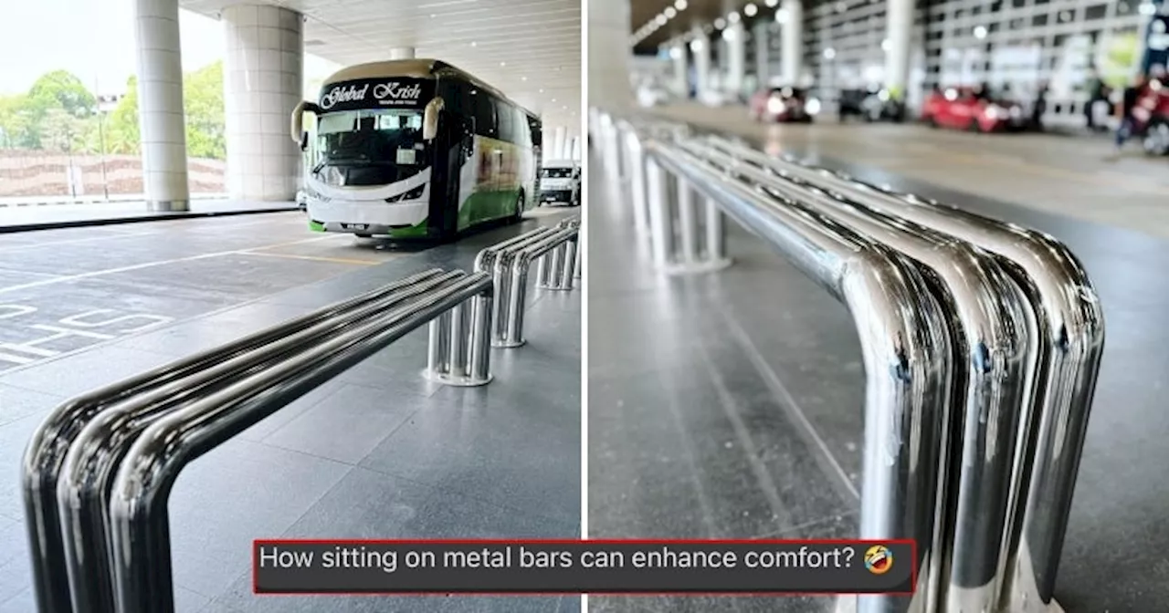 M’sians Ridicule Local Airport’s New ‘Enhanced Comfort’ Seats, Which are Just Bus Stop Metal Pole Benches