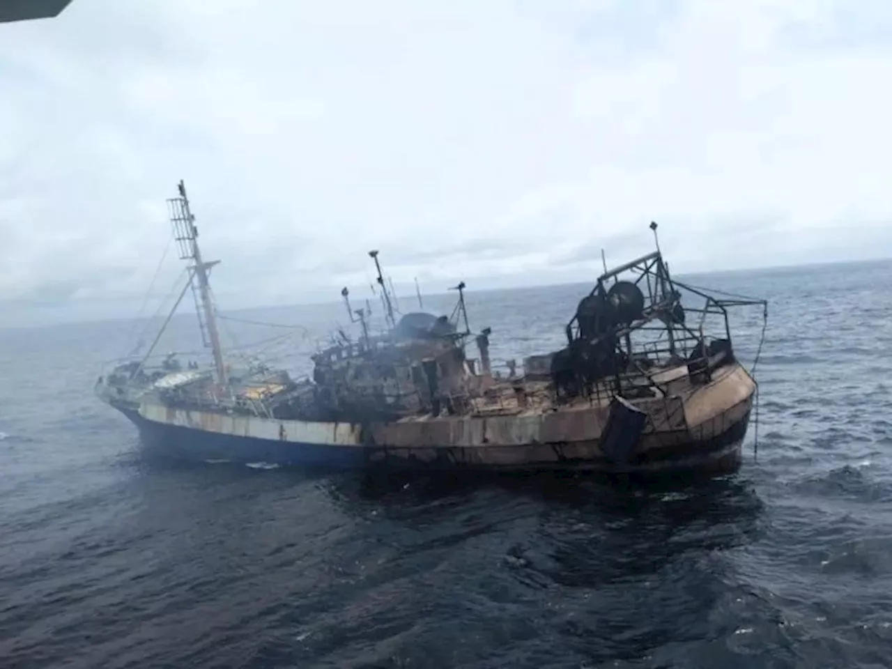 Blazed South African Fishing Vessel Feared Sunken Off Cape Coast, Says SAMSA