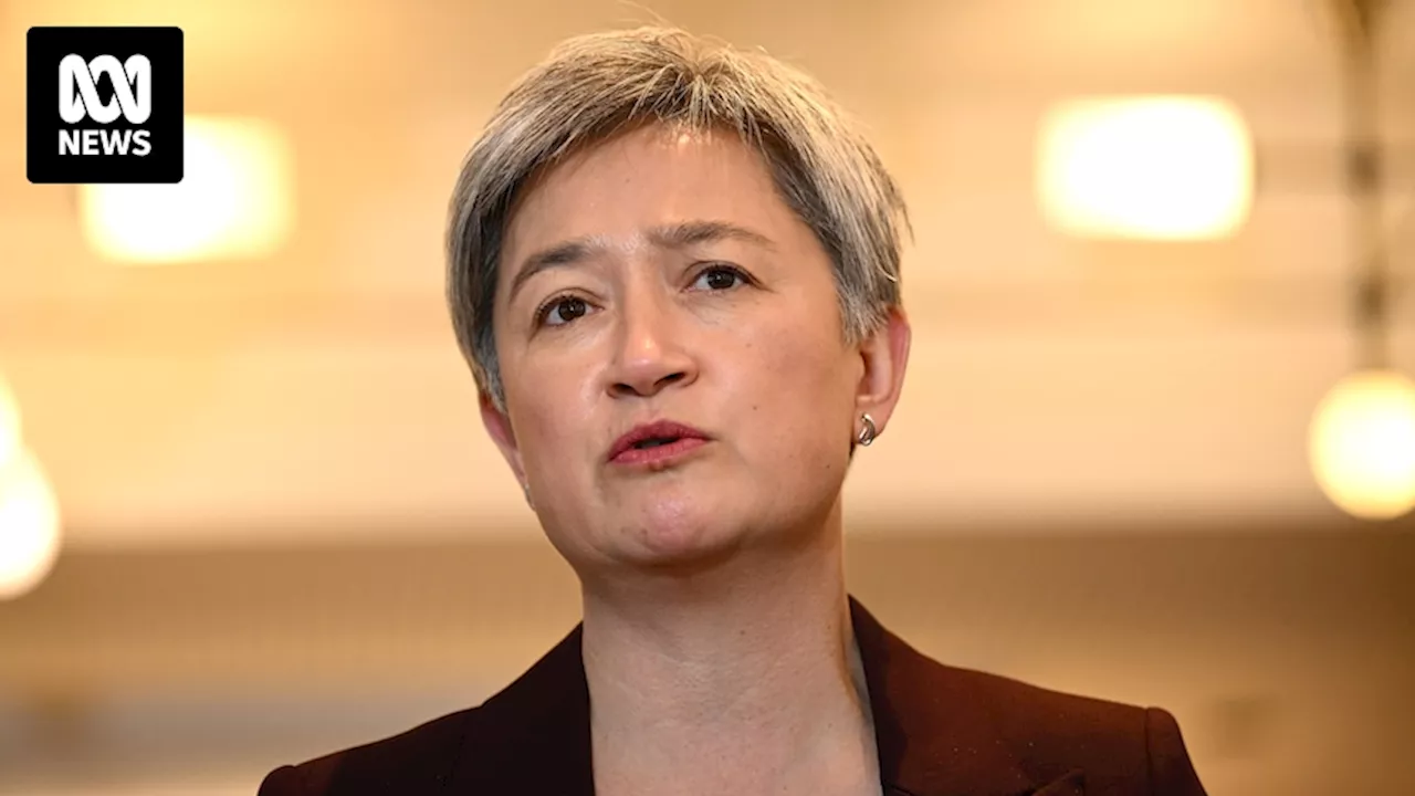 Penny Wong forced to re-start speech multiple times as protesters criticize Gaza response