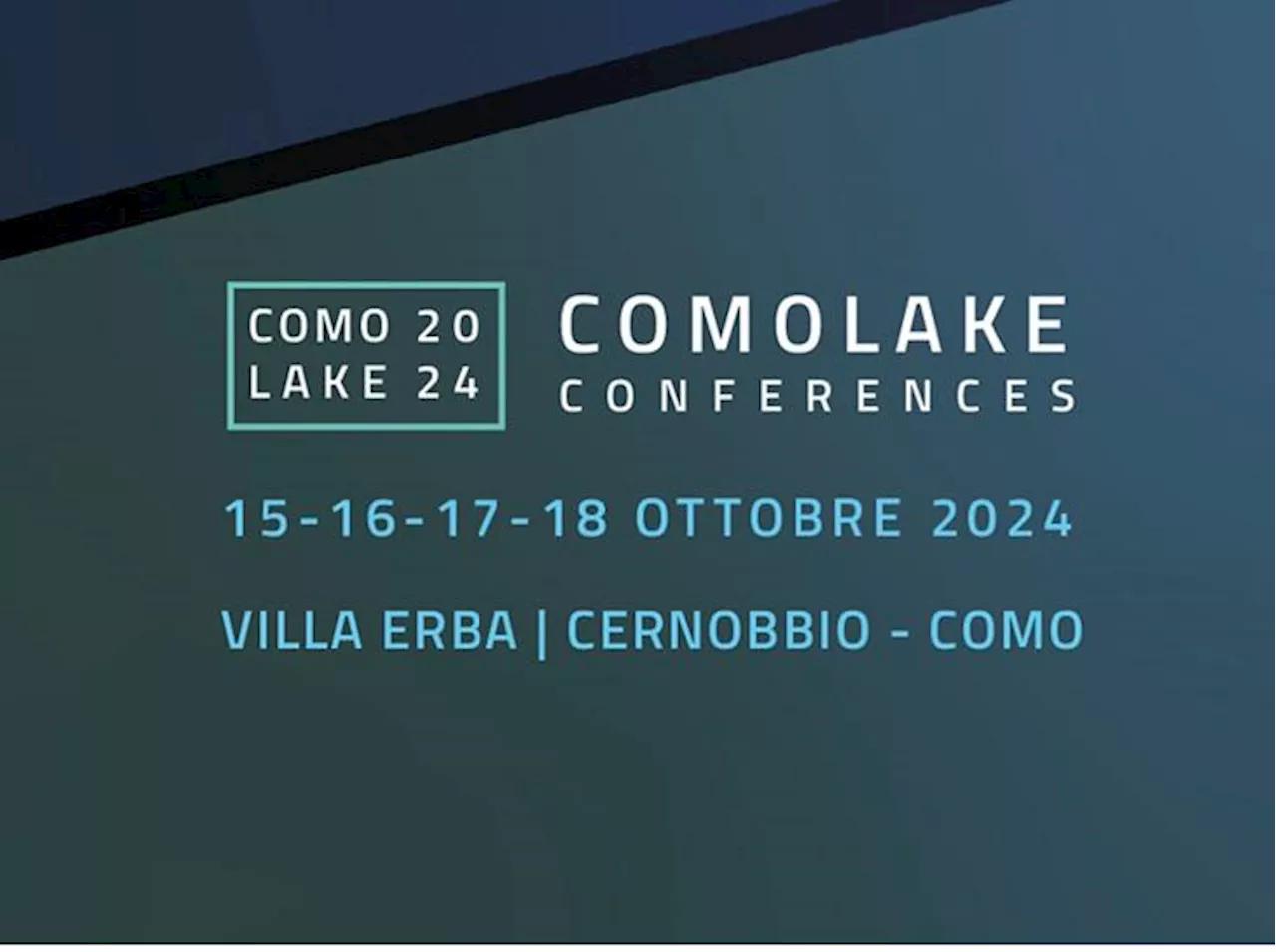 Digitale, al via 'ComoLake2024 - The Great Challenge' con oltre 160 relatori da 14 Paesi