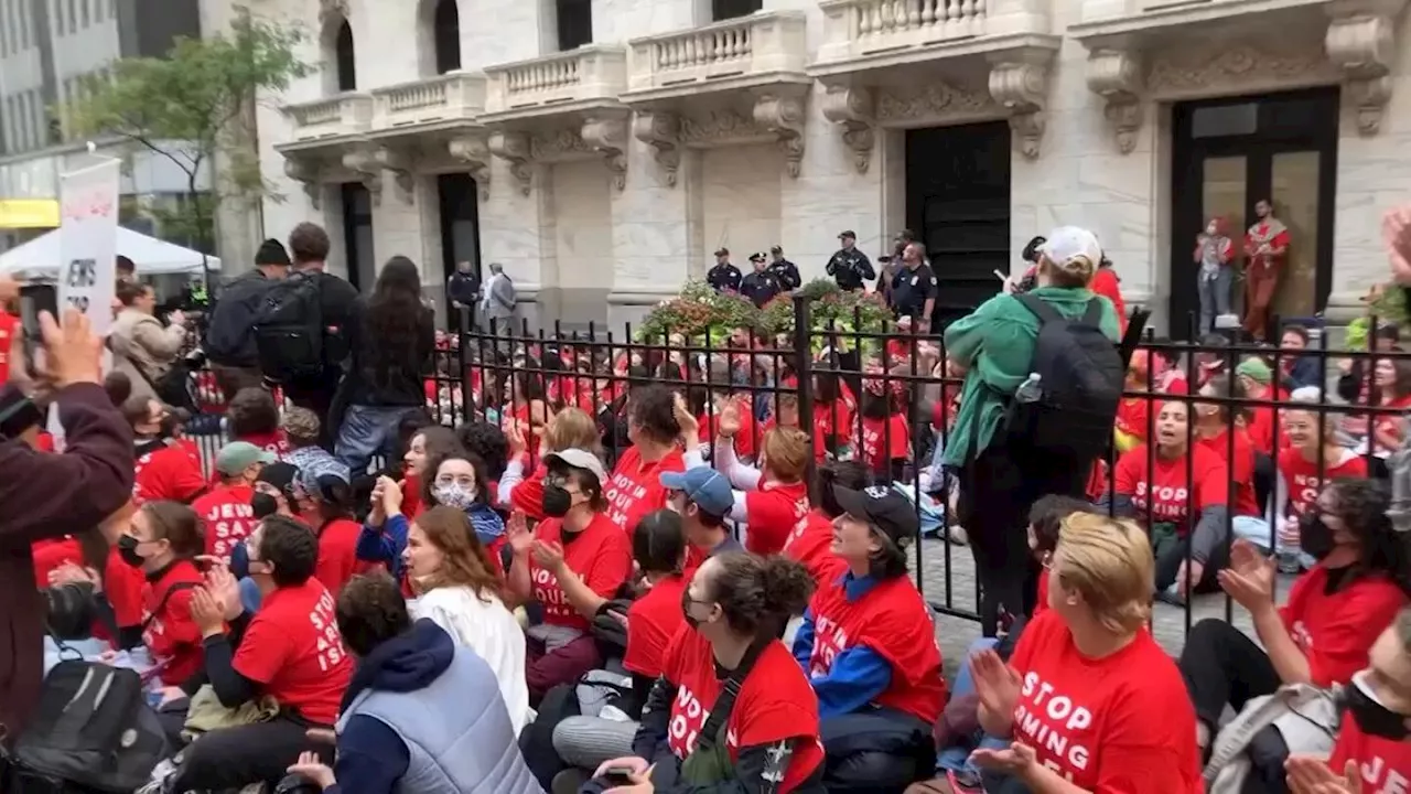 Dozens of pro-Palestinian protesters arrested outside New York Stock Exchange