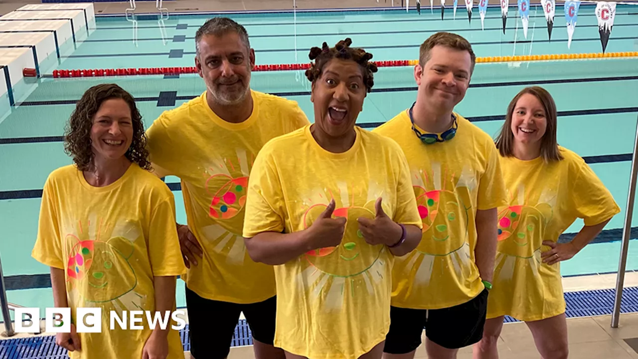 BBC staff in West Midlands join Children in Need swimming challenge