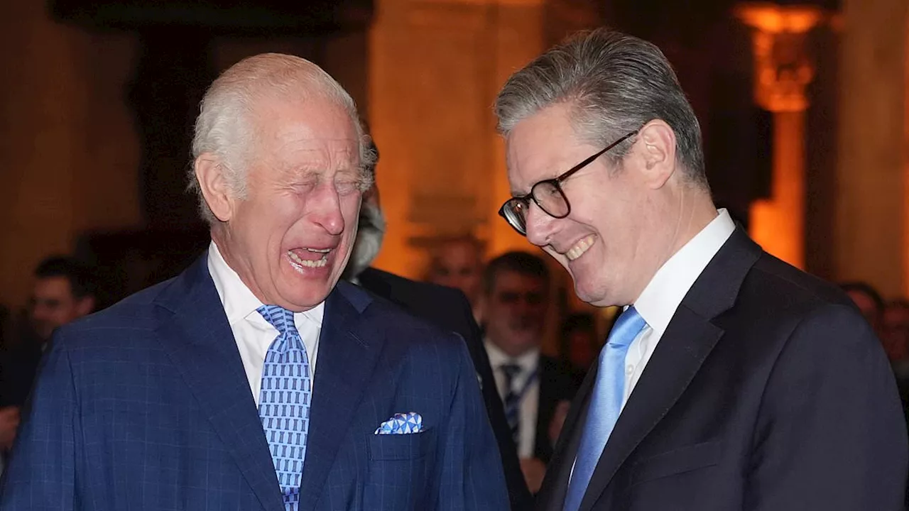 Sir Keir Starmer is all smiles as he schmoozes with the King, Elton John and Andrew Lloyd Webber...