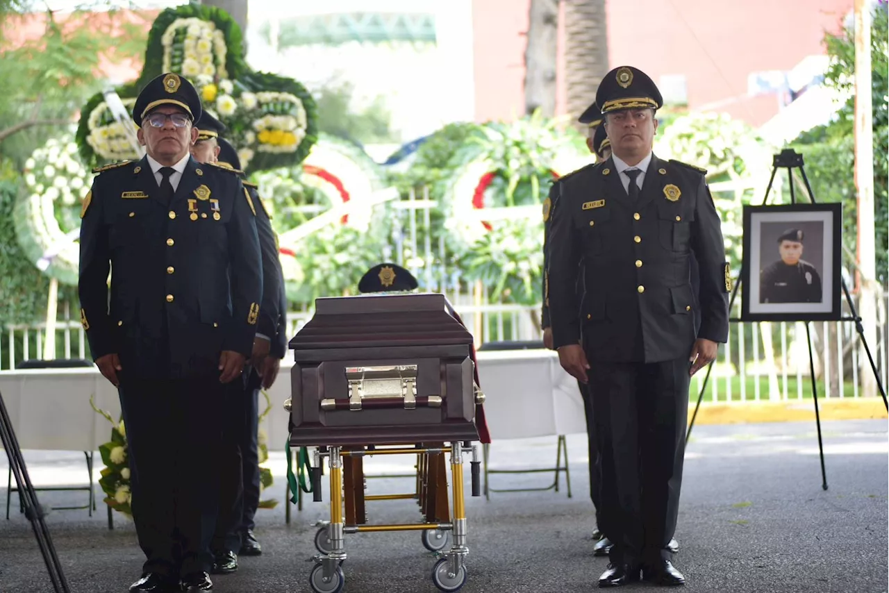 Realizan homenaje a policía capitalino caído en cumplimiento de su deber; fue atropellado por un motociclista