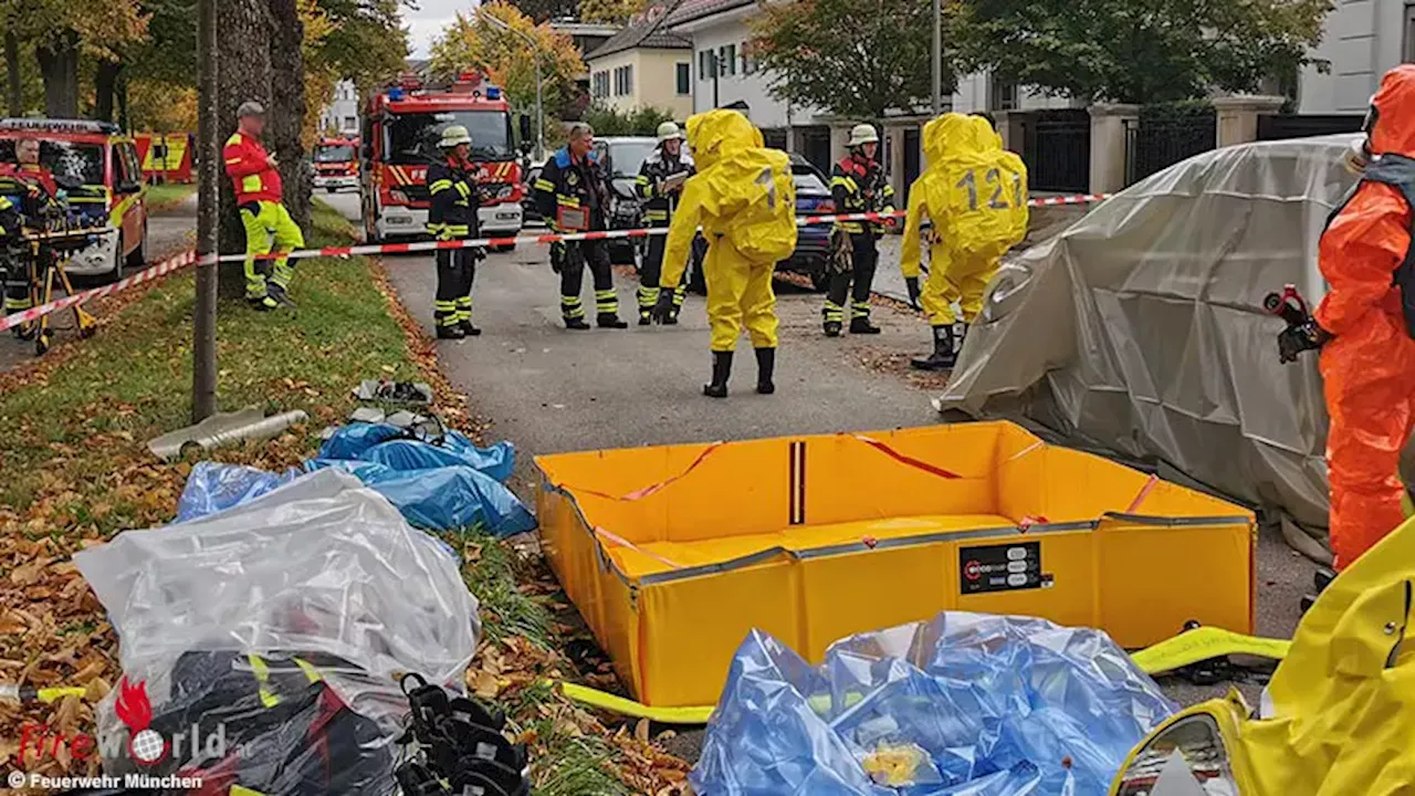 Bayern: Chlorgasaustritt in privatem Schwimmbad in München → ein Verletzter, 4-stündiger Gefahrguteinsatz