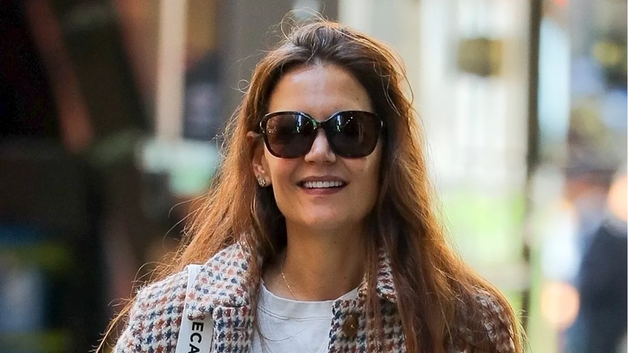 Katie Holmes Supports Suri From Afar in the Fashionable Empty Nester Uniform