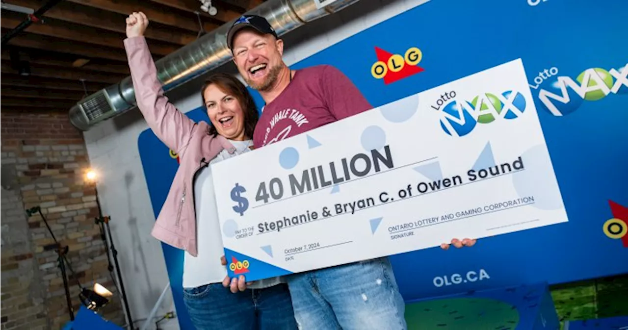 ‘I screamed!’: Ontario couple wins $40M in record Canadian lottery jackpot