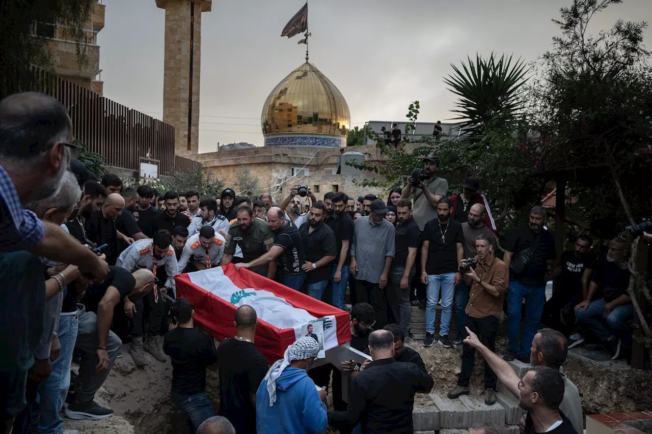 Funeral in Maaysrah, Lebanon, remembers 12 victims after Israeli strike