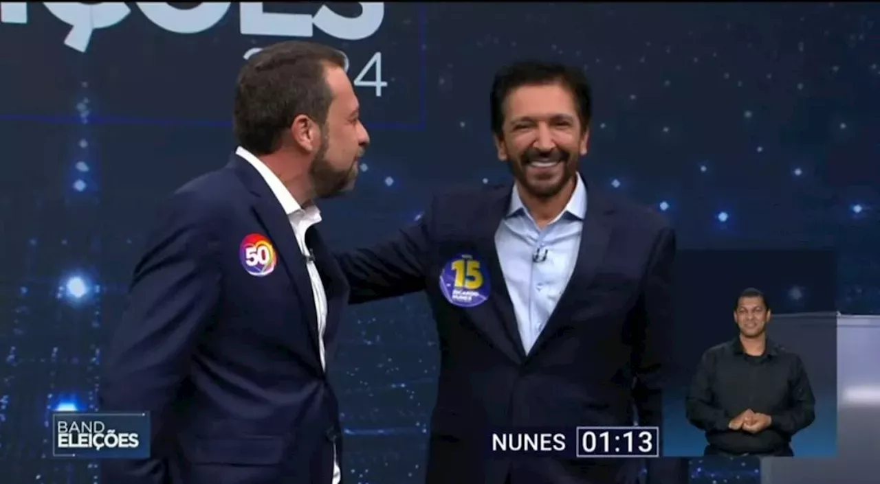 Abraço Entre Nunes E Boulos Durante Debate Da Band Vira Meme Nas Redes ...