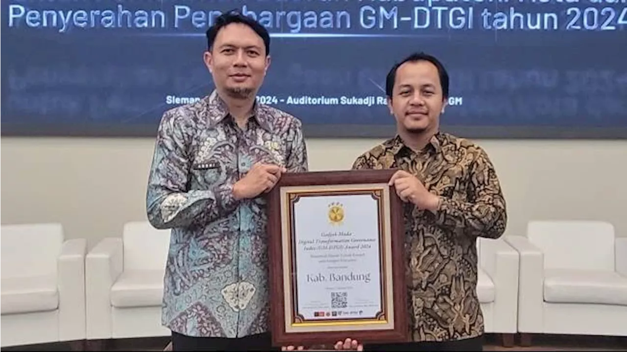 Digelar UGM dan Kemenkominfo, Pemkab Bandung Raih Penghargaan GM-DTGI Award 2024