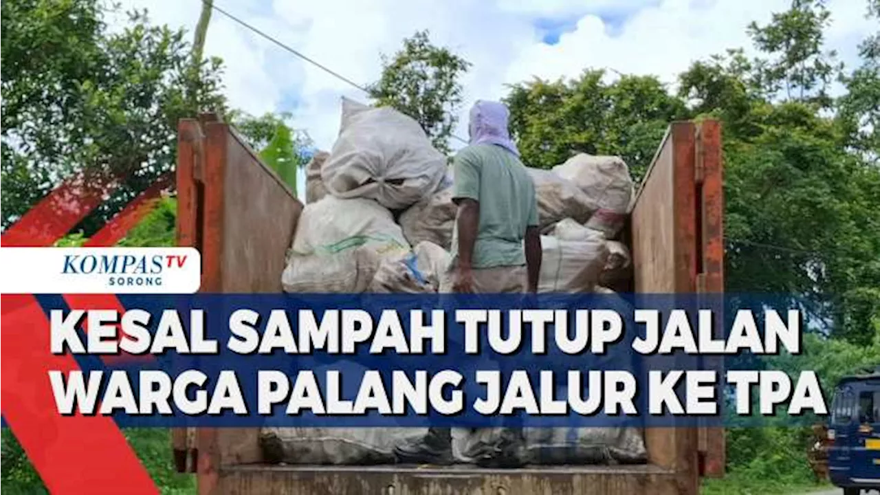 Jalan Menuju TPA Kota Sorong Dipalang Warga, Kesal dengan Tumpukan Sampah