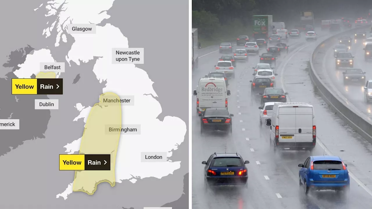 Heavy rain to batter UK as Met Office issues yellow warning for rainfall