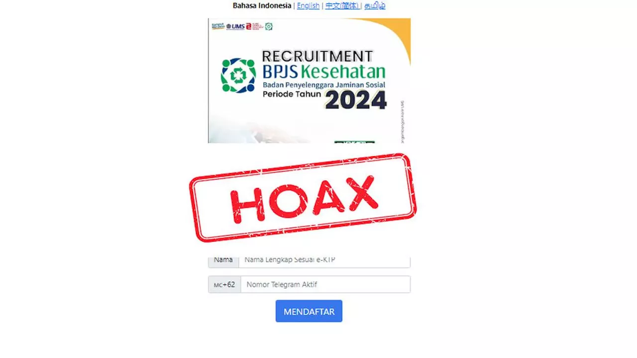 Hoaks Pendaftaran Lowongan Kerja Meningkat, Simak Daftarnya Biar Tak Jadi Korban