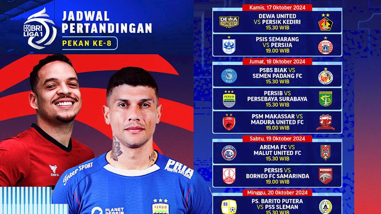 Jadwal Live Streaming BRI Liga 1 2024/2025 Matchweek 8 di Vidio