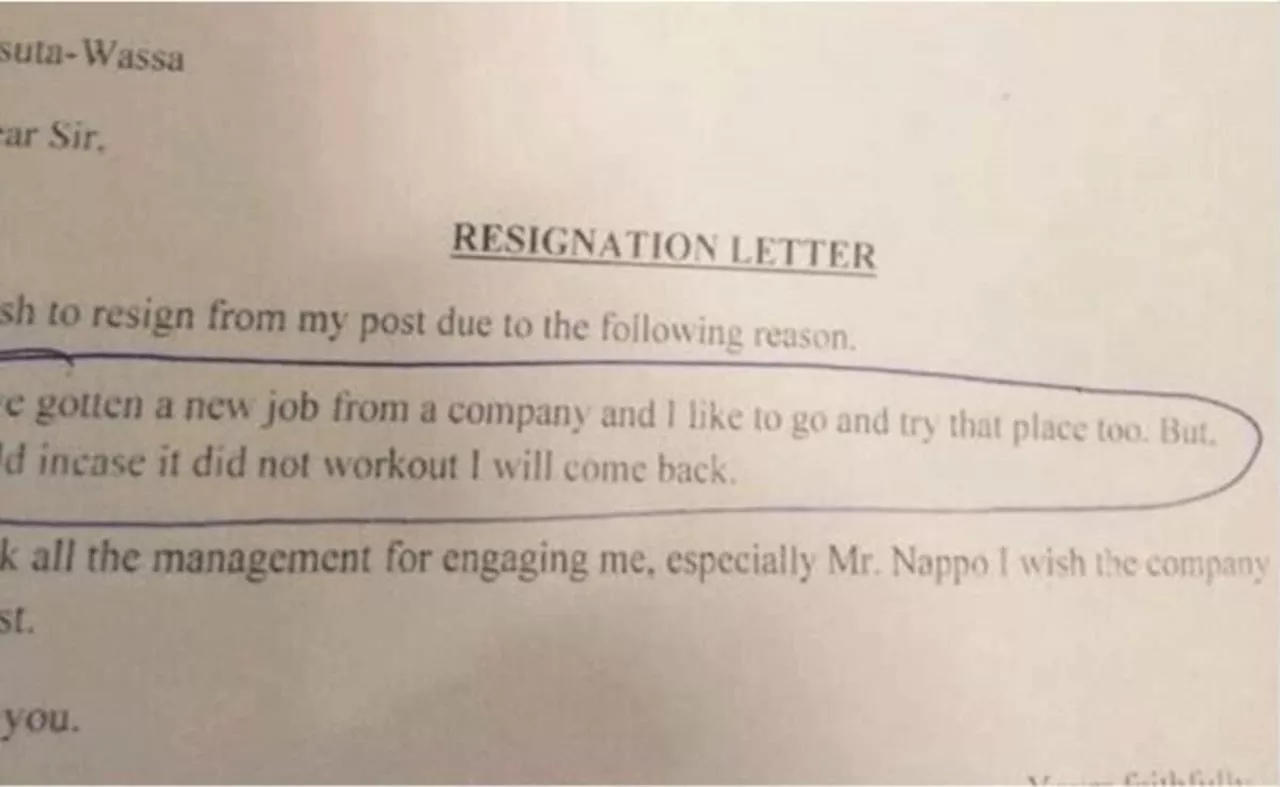 कंपनी छोड़ रहा हूं, लेकिन वापस आऊंगा... कर्मचारी ने Resignation Letter में लिखी ऐसी बात, हंसते-हंसते पेट में हो जाएगा दर्द