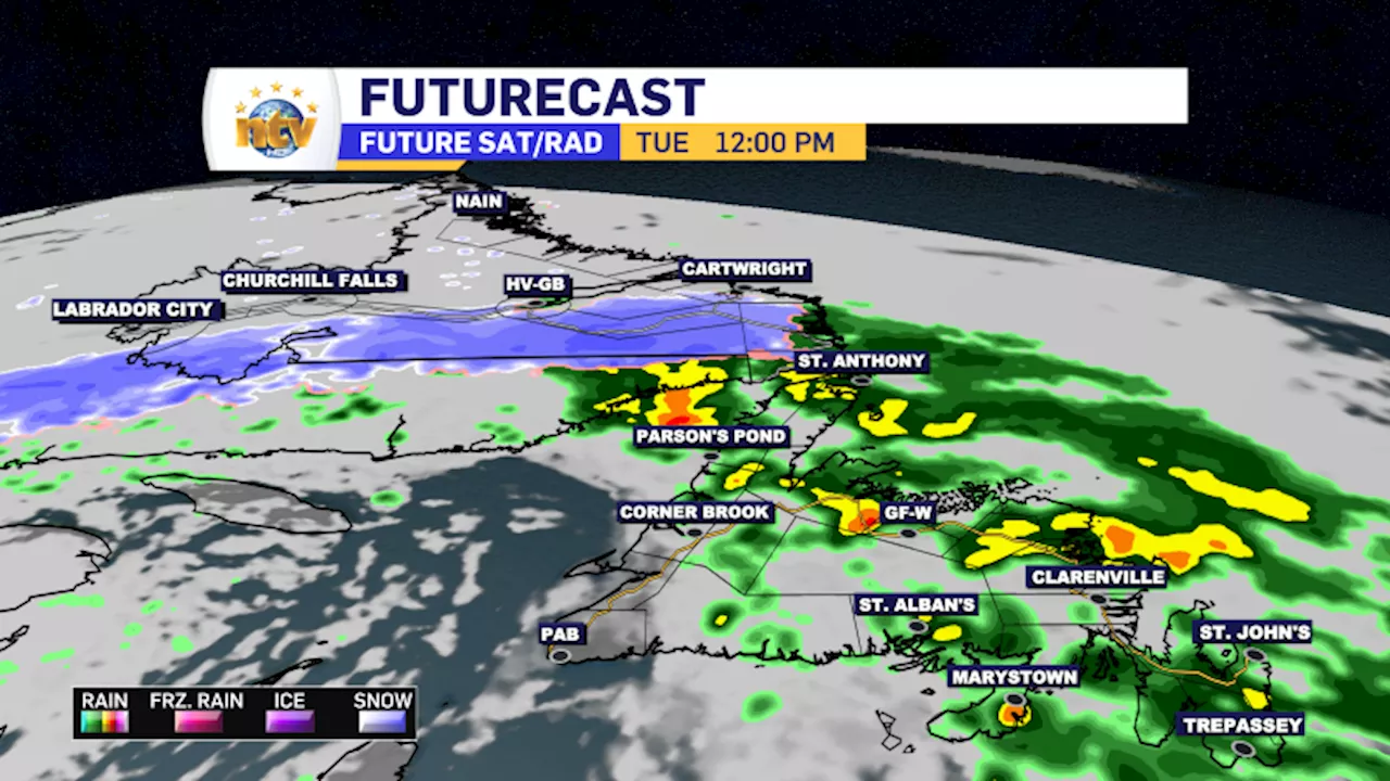 Rain returns to the Island, whle some areas of Labrador see snowfall!