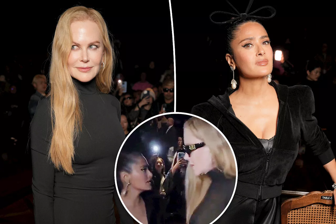 Nicole Kidman and Salma Hayek's awkward Paris Fashion Week moment explained after 'silly' backlash