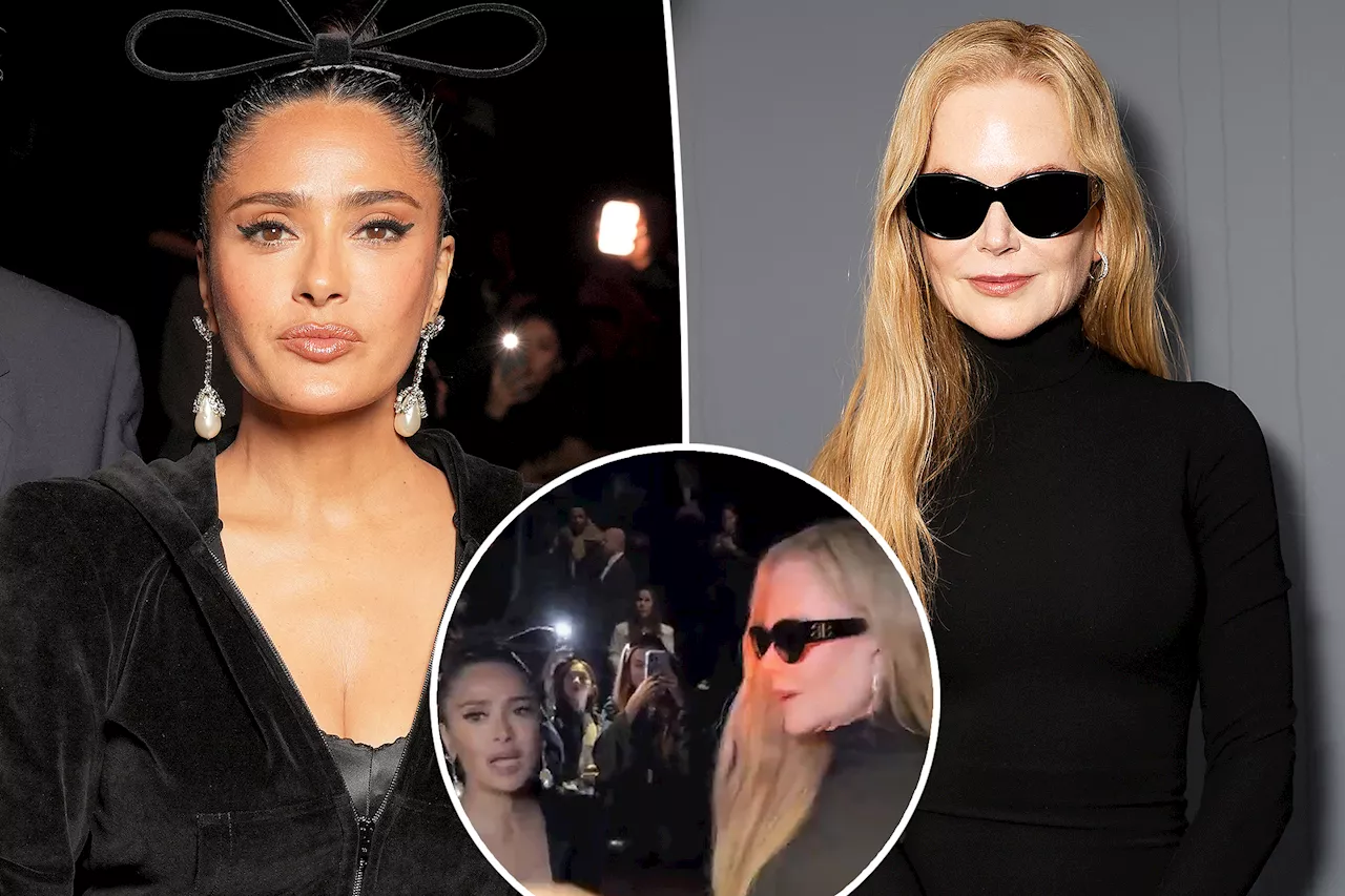  Nicole Kidman, Salma Hayek have 'no bad blood' despite tense Paris Fashion Week exchange: source