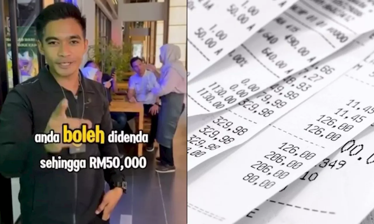 KPDN Selangor Dedah Peniaga Boleh Didenda Hingga RM50,000 Jika Tidak Pamer Resit Lengkap