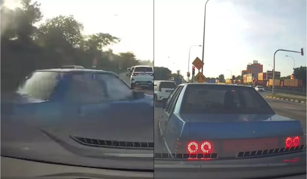 [Video] Driver Iswara Biru Ditahan Lepas Memandu Secara Berbahaya Di Johor Bahru