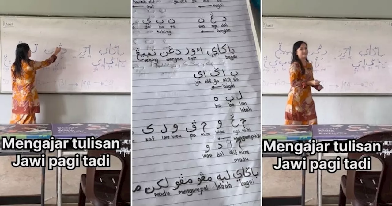 Non-Muslim Malaysian Teacher Goes Viral For Teaching Jawi Script In School