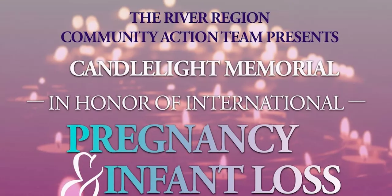 Candlelight memorial being held honoring Pregnancy & Infant Loss Remembrance Day