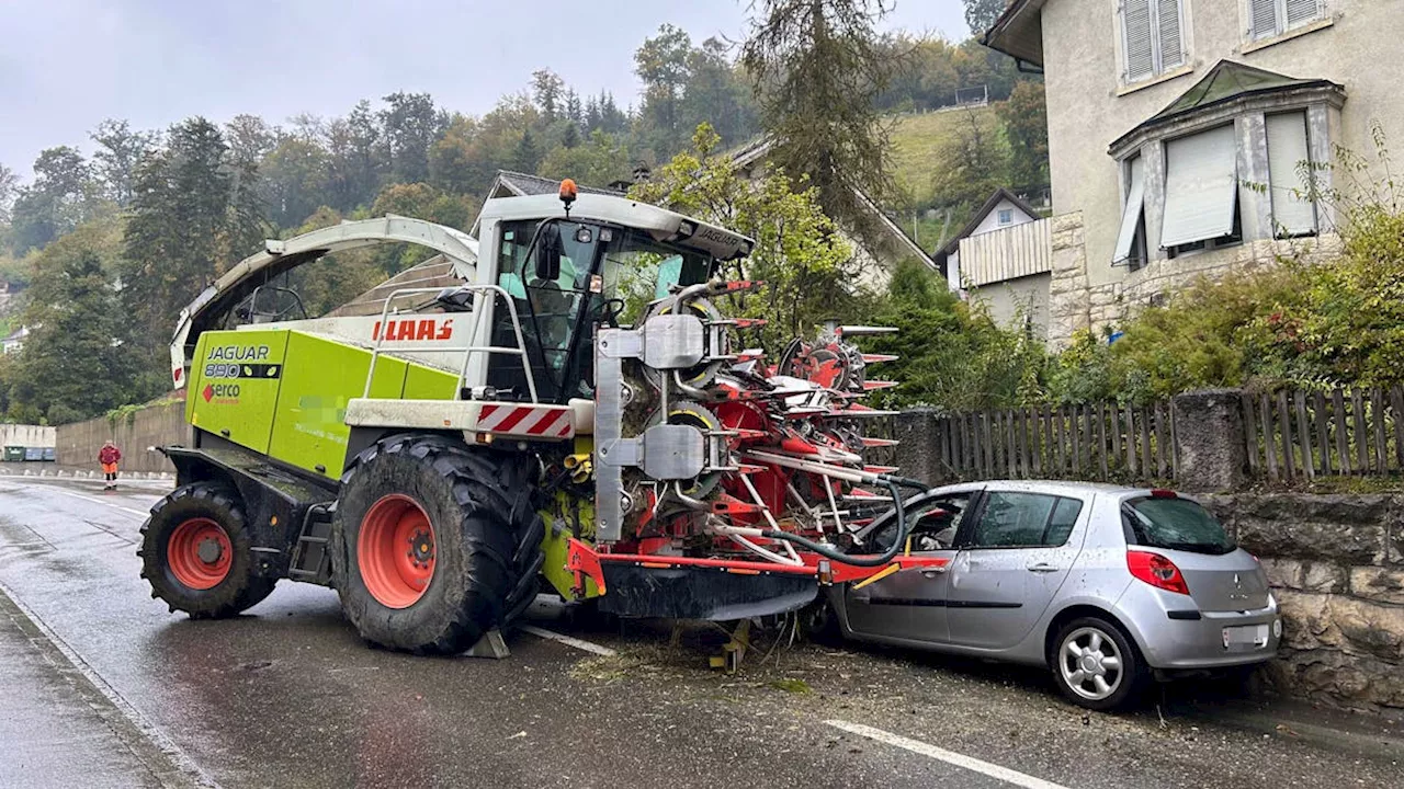 Brugg: Bei Unfall mit dem Maishäcksler hatte der 49-Jährige Glück