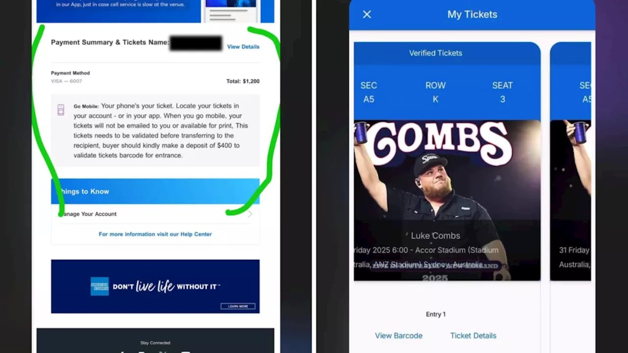 Wollongong woman scammed out of $800 for fake Luke Combs concert tickets