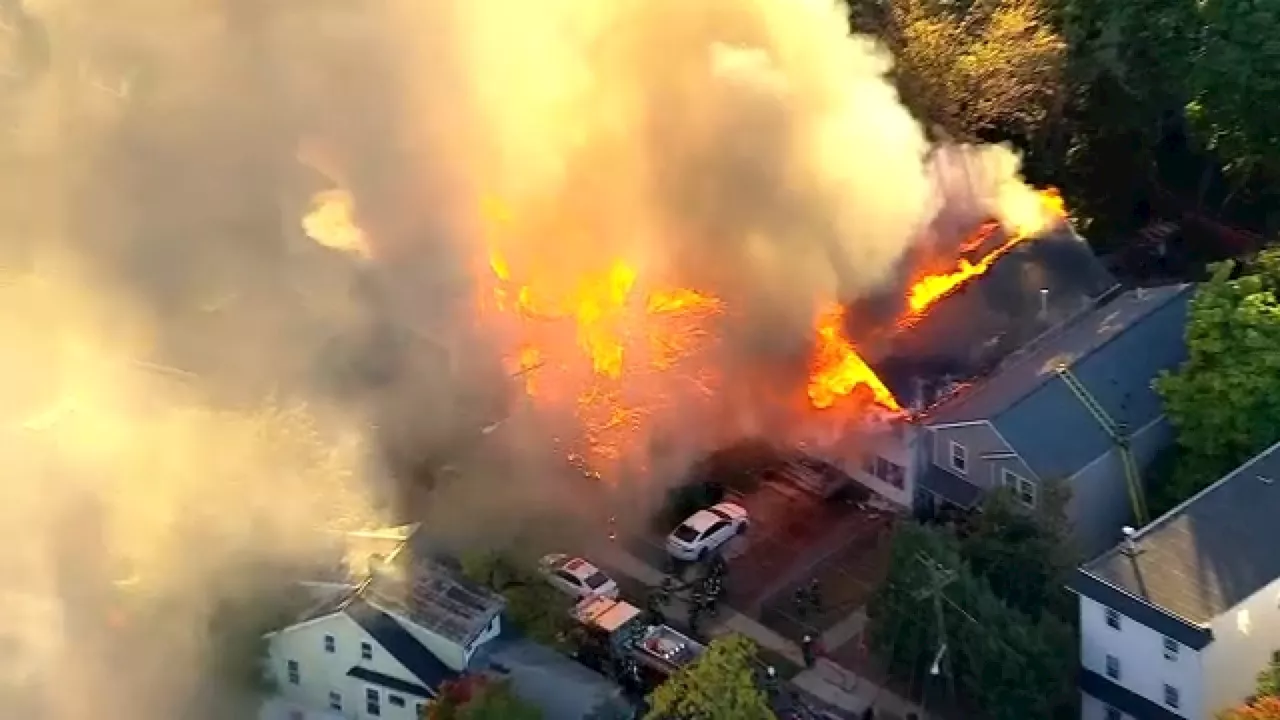 Fire tears through row of homes in Newark, New Jersey; 1 man injured, 9 families displaced