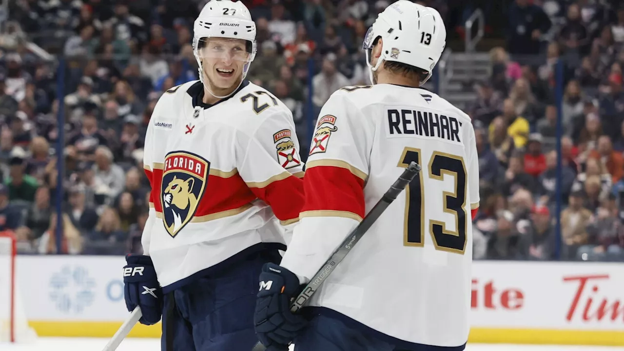 Panthers beat the Blue Jackets 4-3 on an opening night dedicated to Johnny Gaudreau