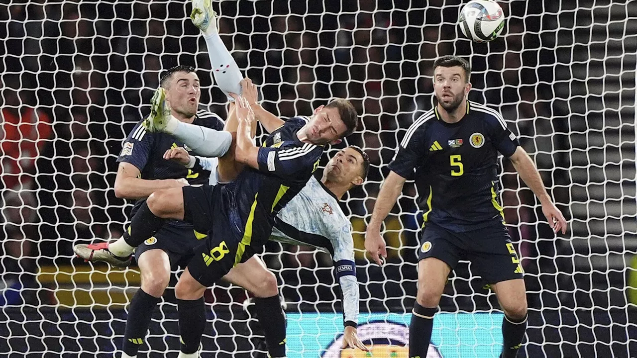 Ronaldo held scoreless as Portugal's perfect Nations League record ends after draw with Scotland