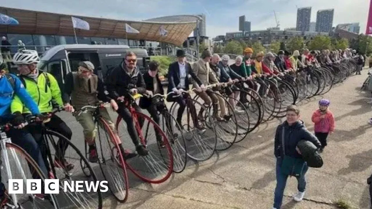 Gloucestershire penny farthing rider one of 140 record-breakers